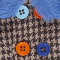 Пальто для Басика с разноцветными пуговицами - одежда для Басика 30 см