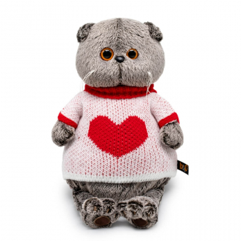 Басик в свитере с сердцем (25 см.)