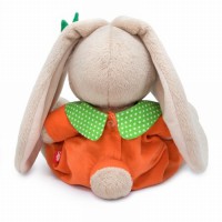 Зайка Ми в оранжевом комбинезоне с морковкой на ушке (малыш) 